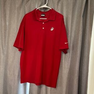 Marine Corps Nike Men's Red Polo Shirt